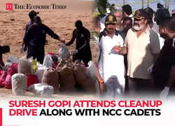 Intl Coastal Cleanup Day: Minister Suresh Gopi attends drive organised by NCC cadets at Shankumugham Beach