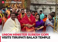 Union Minister Suresh Gopi, family seek blessings at Tirupati Balaji Temple