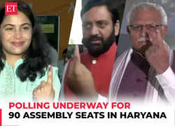 From Olympic medalist Manu Bhaker to CM Saini, Haryana casts vote for 90 Assembly seats