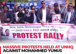 'Go back, Step down....': Massive protests erupt at UN HQ against Bangladesh Chief Advisor Mohammed Yunus