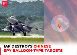 Moment when IAF Rafales shoot down Chinese spy balloon-type targets at high altitude