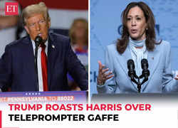 Trump mocks rival Kamala Harris over her '32 days' teleprompter freeze moment