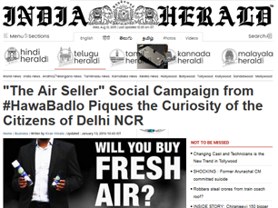 "The Air Seller" Social Campaign from #HawaBadlo Piques the Curiosity of the Citizens of Delhi NCR