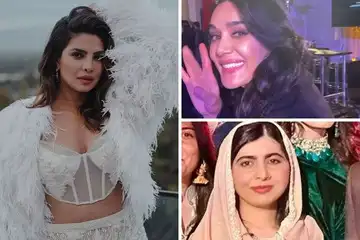 Priyanka Chopra stuns in white Falguni Shane Peacock dress, unites with Preity Zinta & Malala at South Asian Excellence pre-Oscars bash