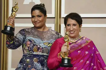 India's power-puff girls at Oscars! Kartiki Gonsalves & Guneet Monga, the all-women team of 'The Elephant Whisperers', shine at Academy Awards