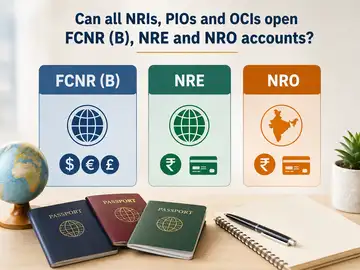 Can NRIs, OCIs & PIOs open FCNR, NRE, NRO accounts?