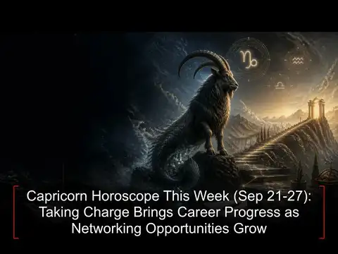 Capricorn Horoscope This Week (Sep 21-27): Taking Charge Brings Career Progress as Networking Opportunities Grow