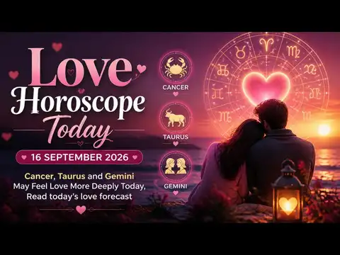 Love Horoscope Today, 16 September 2026: Cancer, Taurus and Gemini May Feel Love More Deeply Today, Read today&rsquo;s love forecast