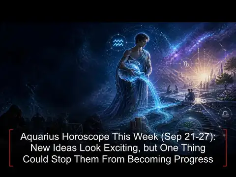 Aquarius Horoscope This Week (Sep 21-27): New Ideas Look Exciting, but One Thing Could Stop Them From Becoming Progress