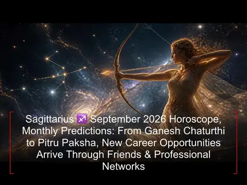 Sagittarius ♐ September 2026 Horoscope, Monthly Predictions: From Ganesh Chaturthi to Pitru Paksha, New Career Opportunities Arrive Through Friends & Professional Networks