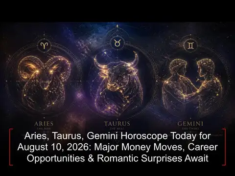 Aries, Taurus, Gemini Horoscope Today for August 10, 2026: Major Money Moves, Career Opportunities & Romantic Surprises Await