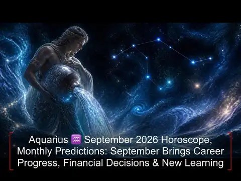 Aquarius ♒ September 2026 Horoscope, Monthly Predictions: September Brings Career Progress, Financial Decisions & New Learning