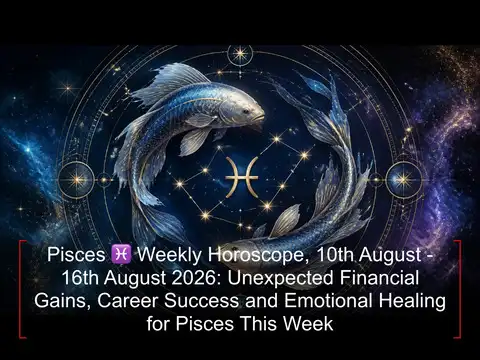 Pisces ♓ Weekly Horoscope, 10th August - 16th August 2026: Unexpected Financial Gains, Career Success and Emotional Healing for Pisces This Week