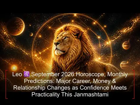 Leo ♌ September 2026 Horoscope, Monthly Predictions: Major Career, Money & Relationship Changes as Confidence Meets Practicality This  Janmashtami