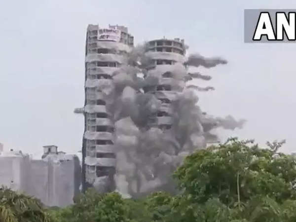 Noida Supertech Twin Towers Demolition LIVE Updates: Boundary wall