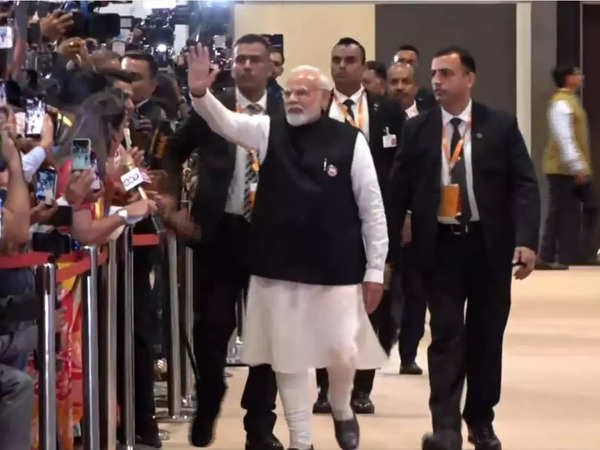 G20 Summit 2023: PM Narendra Modi visits media centre at Bharat Mandapam -  The Economic Times