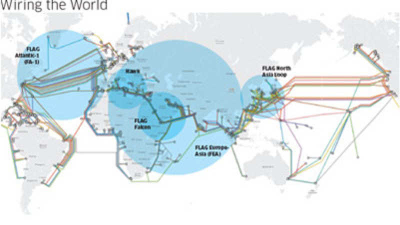 Карта подводных интернет кабелей