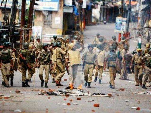 Image result for Curfew in Jammu as protests turn violent