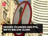 Sensex tanks 802 pts, Nifty below 21,550