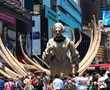 US artist 'floods' Times Square to bring climate change to life