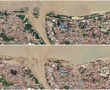 Before and after scenes of quake-tsunami hit Indonesia