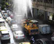 See how Bangkok fights pollution with water cannon