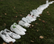 Churches across Christchurch horrified, line up 50 pairs of shoes to remember victims