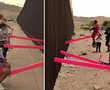 Seesaws let kids on each side of US-Mexico border play together