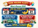 Bank holiday alert: When is Ramadan 2026 ending? Are banks open or closed on March 20, 2026 or March 21, 2026 for Eid? Check now