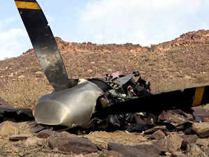 Yemen's Houthi rebels claim downing US Reaper drone, release footage showing wreckage of aircraft:Image