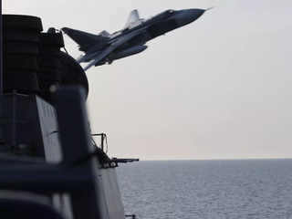 Russian Black Sea Fleet's aviation division conducts sea and air drills, Interfax reports