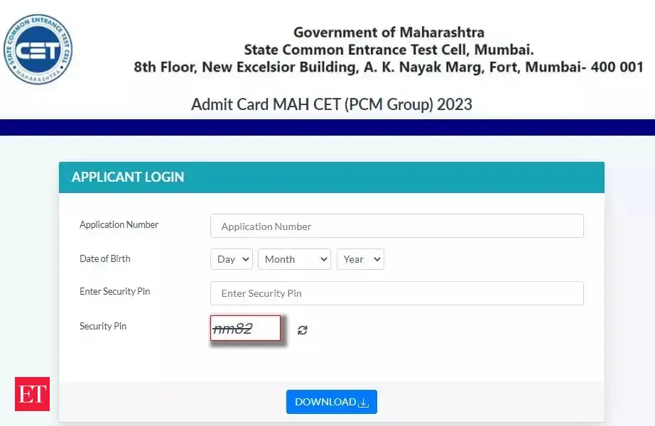 MHT CET 2023, MHT CET 2023 Admit Card - The Economic Times