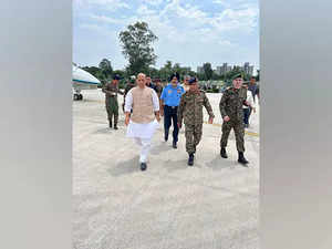 Defence Minister Rajnath Singh arrives in Jammu to review situation amid ongoing encounter in Rajouri