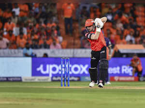 Hyderabad: Sunrisers Hyderabad batter Abdul Samad plays a shot during the IPL 20...