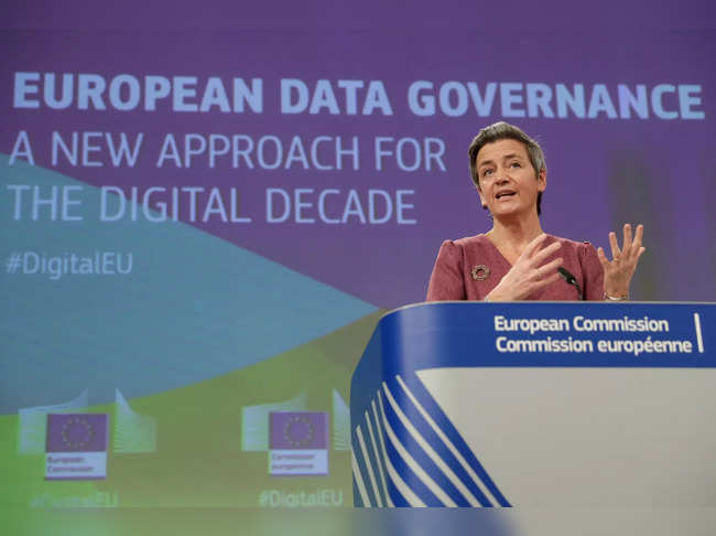 EU digital chief Vestager presents directive on data governance