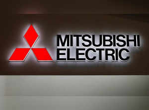 Logo of Mitsubishi Electric Corp is pictured at CEATEC JAPAN 2016 in Chiba