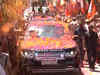Rajasthan: Flowers rain over PM Modi's vehicle during mega roadshow in Nathdwara, watch!