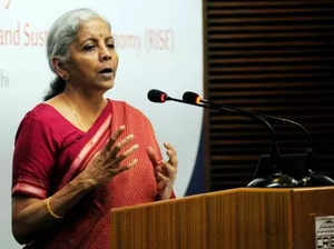 New Delhi: Union Finance Minister Nirmala Sitharaman addresses at the ICRIER's Annual International G20 Conference on the theme 'India's G20 Presidency: Crafting an Indian Narrative on Resilient, Inclusive and Sustainable Economy', in New Delhi on Tuesday, Nov. 1, 2022.  (Photo: Qamar Sibtain/IANS)