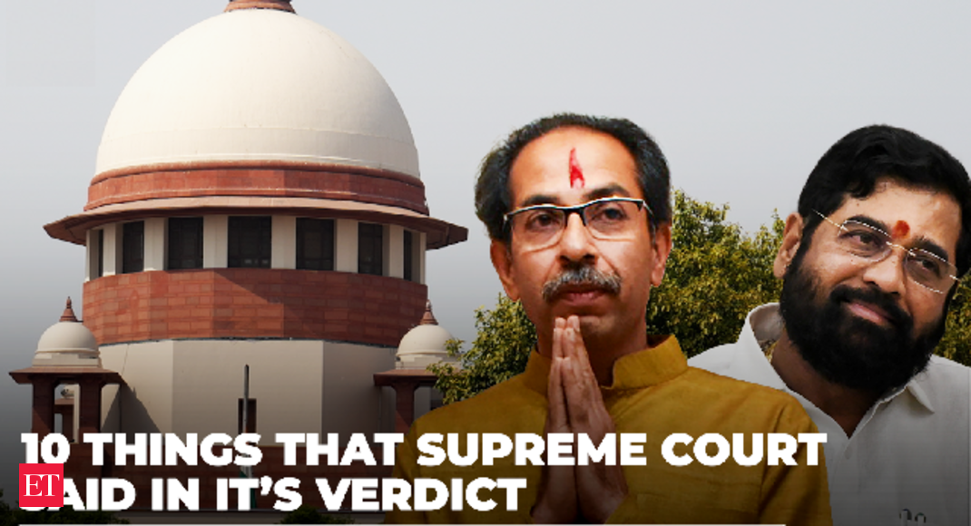 shiv sena: 10 things that Supreme Court said in it #39 s verdict on Shiv