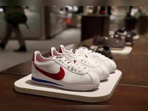 Nike shoes are seen on display at the Nordstrom flagship store during a media preview in New York