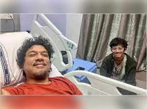 Singer Papon posts photo from hospital, gets emotional as his 13-year-old son takes care of him