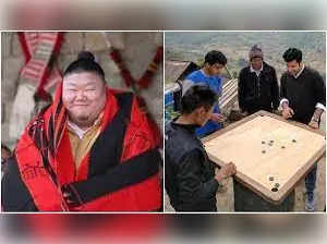 Popular TV chef playing carrom in Nagaland with politician Temjen Imna Along. Can you guess who?
