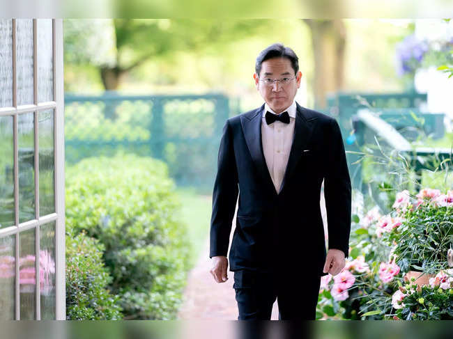 Jay Y. Lee, Executive Chairman of Samsung Electronics Co., arrives for the State Dinner in honor of South Korean President Yoon Suk Yeol, at the White House in Washington, DC, on April 26, 2023.  (Photo by Stefani Reynolds / AFP)