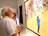 Delhi: PM Modi visits Jana Shakti Art exhibition at National Gallery of Modern Art, watch!