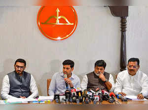 Mumbai_ Shiv Sena (Shinde faction) MP Shrikant Shinde with Nihar Thackeray
