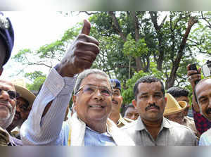 Mysuru: Congress leader Siddaramaiah reacts as the party leads in Assembly polls...