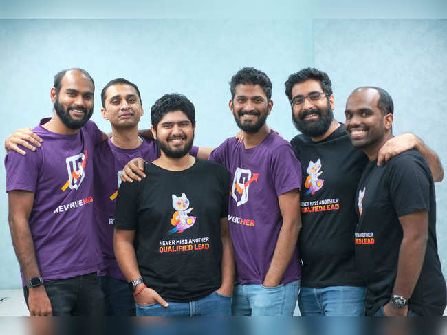 RevenueHero Founders - Left to Right - Charanyan, Pranav, Hariharan, Sudarshan, Aditya, and Krupesh