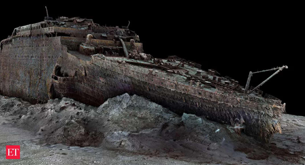 titanic: Titanic wreck revealed as never-seen-before in full-sized ...