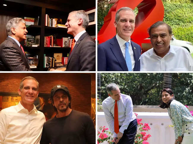 Eric Garcetti is currently touring Mumbai and soaking in the Indian culture.​