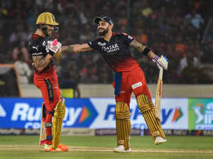 Hyderabad: Royal Challengers Bangalore batters Virat Kohli and Faf du Plessis du...